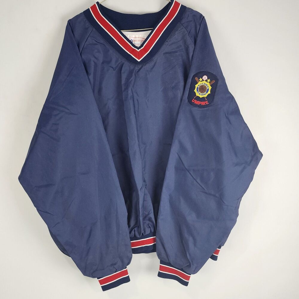 Ump Attire American Legion Satin Baseball Jacket Size 2XL with Umpire Patch